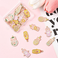 24шт 6 стиля подвески из цинкового сплава с эмалью&nbsp;FIND-SC0020-77