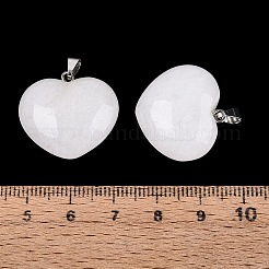 Natürliche weiße Jade Anhänger&nbsp;G-N362-05P-16