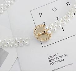 Taillen-Bauchketten aus Legierungskristall-Strass und Kunststoff-Imitationsperlen für Frauen&nbsp;FS-WG4F3BE-01