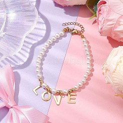 Braccialetti con perline acriliche imitate perle&nbsp;BJEW-JB10448