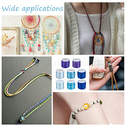 8 рулон нейлонового атласного шнура с плетением «ратейл» 8 стилей NWIR-BC0002-06B