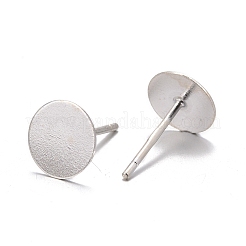 925スターリングシルバー製スタッドピアスパーツ  スタンプ925個付きイヤリングポスト  銀  11.5mm  トレイ：7mm  ピン：0.8mm&nbsp;X-STER-K167-045F-S