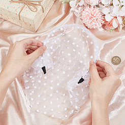 Резинки для волос с вуалью из полиэстера OHAR-WH0021-63A