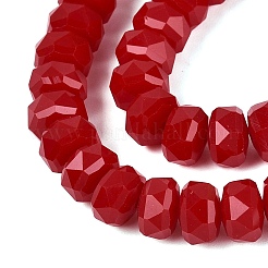 Chapelets de perles en verre opaques&nbsp;GLAA-Q114-01A-B04