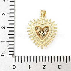 Латунные микропаве прозрачные подвески с фианитом&nbsp;KK-B141-36G