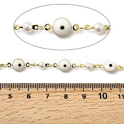 Латунные эмалевые круглые цепи KK-D391-04G