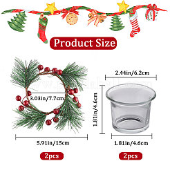 2 шт. стеклянные стаканчики для свечей AJEW-GF0007-25