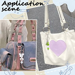 10шт. брелок для ключей из железного прута с бусинами&nbsp;KEYC-SC0001-76