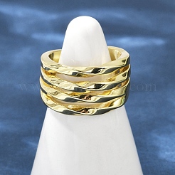 Verstellbare offene Manschettenringe aus Messing für Damen&nbsp;RJEW-C129-02G