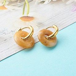 Aretes de aro de jade de topacio natural hechos a mano&nbsp;EJEW-JE04577-01