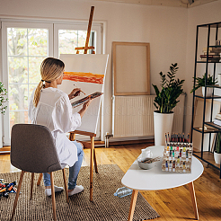 Деревянная подставка для красок и дерзких материалов DIY-WH0504-22