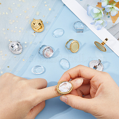 DIY-Sets zur Herstellung ovaler Fingerringe&nbsp;DIY-DC0004-19