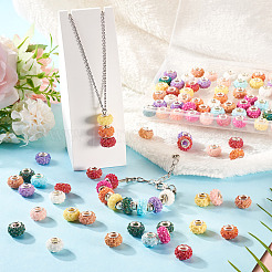 100 шт. 10 цвета AB смоляные розы европейские бусины RESI-TA0003-89