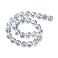 Прозрачные стеклянные бусины гальваническим пряди&nbsp;EGLA-N002-34E-F03