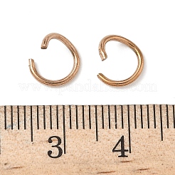 304ステンレススチールオープン丸カン  ラウンド  ローズゴールド  8x1mm  18ゲージ  内径：6mm&nbsp;STAS-Z150-01D-RG