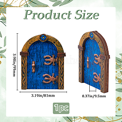Porte féerique en bois pour décoration d'arbre de jardin&nbsp;AJEW-WH20002-58B