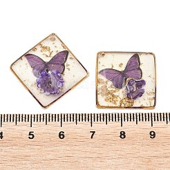 Transparentes Epoxidharz und bedruckte Anhänger&nbsp;KK-F074-01A