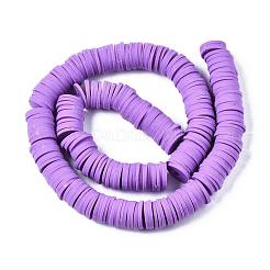 Плоские круглые бусины из глины ручной работы полимерные&nbsp;CLAY-R067-12mm-01