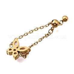 Corde regolabili in acciaio inossidabile 304 con pavé di zirconi cubici&nbsp;RJEW-P189-02D-G