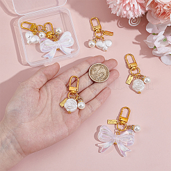 6 шт. 3 стиля подвесных украшений из искусственного жемчуга и акрила&nbsp;HJEW-WR00015