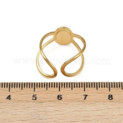 Овальные эмалевые манжеты из нержавеющей стали 304 для женщин&nbsp;RJEW-G355-03G