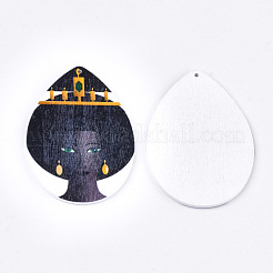 Печатные деревянные большие подвески WOOD-S050-16N