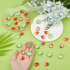 60шт 3 стиля непрозрачные кабошоны из смолы&nbsp;RESI-OC0001-73