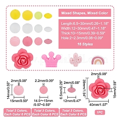 16 стиль пищевых экологически чистых силиконовых бусин SIL-PH0001-08