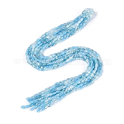 Stränge aus galvanisierter Jade-Imitation und undurchsichtigen sowie transparenten Glasperlen&nbsp;EGLA-Q135-4x6MM-01A
