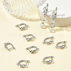 Shegrace Messing-Ohrringrohlinge mit Mikropavé-Fassung aus Zirkonia&nbsp;XGRQ79246-932P