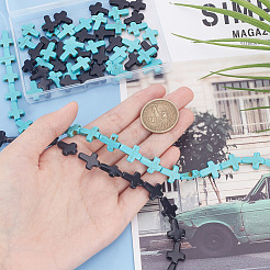 4 нить 2 цвета синтетических бирюзовых бусин нити&nbsp;TURQ-AR0001-36