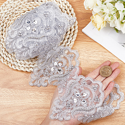 3 ярд ленты из полиэстера с цветочной вышивкой OCOR-WH20001-86A