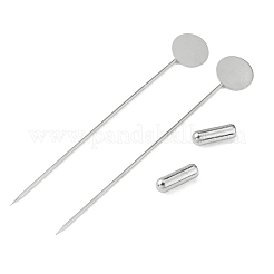 Engastes de base de alfiler de solapa de latón&nbsp;KK-WH0045-025A-P