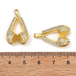 Pendentifs en laiton zircon cubique transparent&nbsp;CU-L277-12G