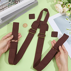 1 jeu de sangles de sac réglables en nylon et cuir PU&nbsp;DIY-CL0001-88B
