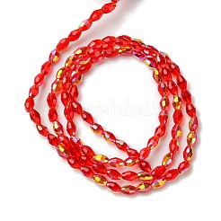 Прозрачные стеклянные бусины гальваническим пряди&nbsp;GLAA-K064-04A-AB01