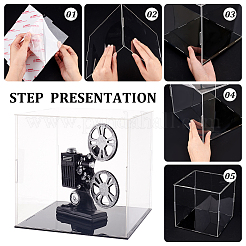 Vitrinen für Minifiguren aus transparentem Kunststoff&nbsp;ODIS-WH0029-72B