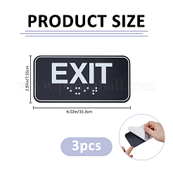 3 шт. акриловые указатели выхода для общественных мест&nbsp;AJEW-FH0006-98