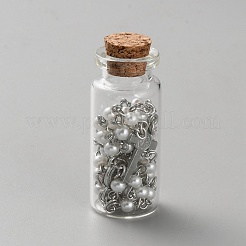 Четки из сплава и пластика с жемчужными бусинами NJEW-WH0020-28