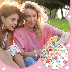 100шт гальванические стеклянные бусины подвески&nbsp;FIND-PH0008-59