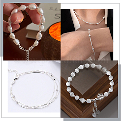 Круглые 925 серебро бусы STER-BBC0005-39D