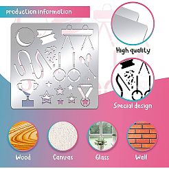 Трафареты для штампов из нержавеющей стали DIY-WH0279-150