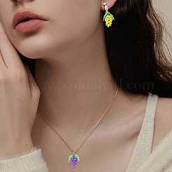 20 шт. 5 стиля подвески из стеклянных бусин в виде винограда&nbsp;PALLOY-CA00022