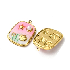 Подвески из нержавеющей стали 304 с эмалью&nbsp;STAS-L299-18G-01