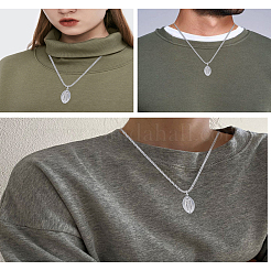 1 шт. антикоррозийная нержавеющая сталь регби подвеска коробка цепи ожерелья для женщин мужчин&nbsp;NJEW-LP0001-11