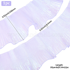10 ярд прозрачного полиэстерового кружева с плиссировкой&nbsp;OCOR-GF0004-74G