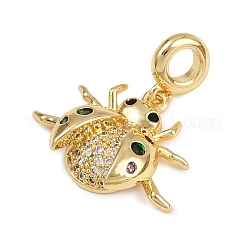 Европейские подвески с подвесками из латуни и разноцветными кубическими цирконами KK-C114-08G