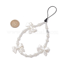 Ремешки для мобильных телефонов из акрила и АБС-пластика с имитацией жемчуга HJEW-JM03077