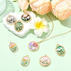 16шт 8 стиля подвески из сплава с эмалью FIND-CJ0004-56