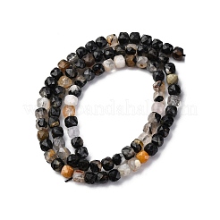 Натуральный черный турмалин бисер нитей&nbsp;LS-G-RM2025-C14-C